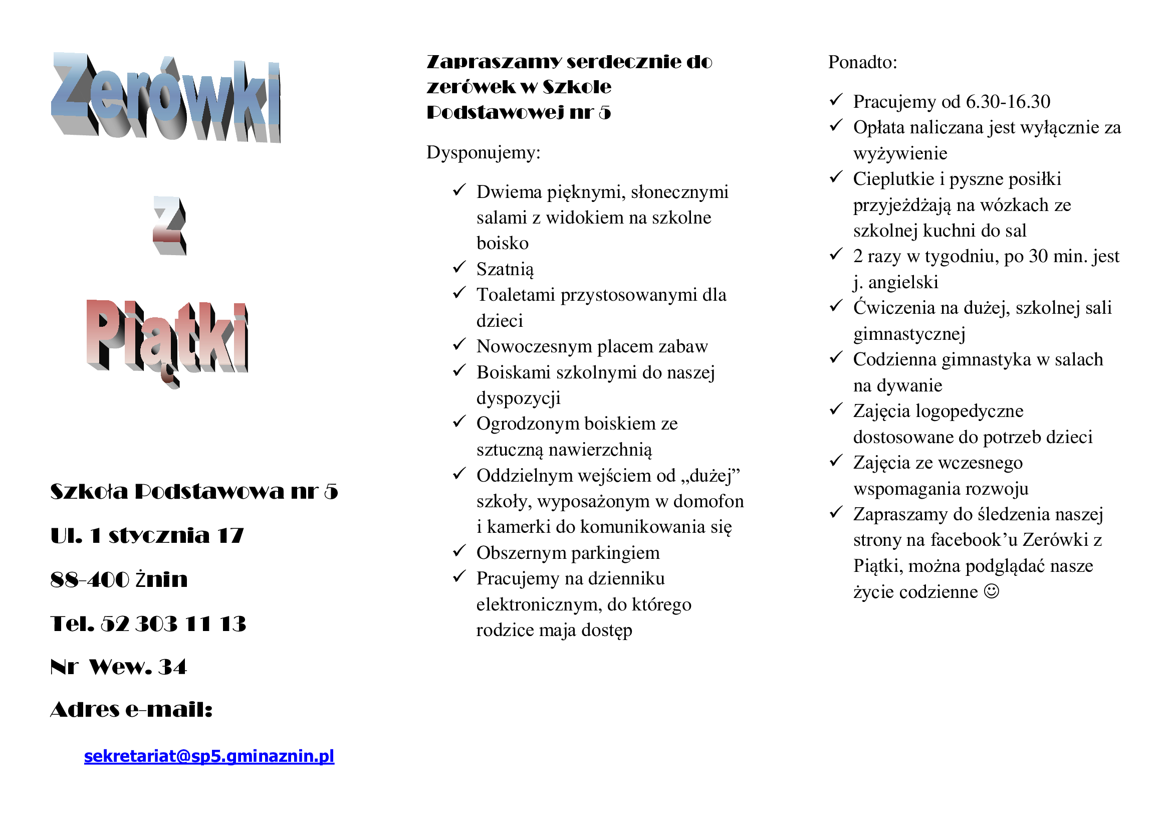 ulotka zerowka